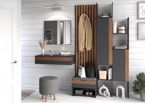 Модульная прихожая Нао (Сантан) Графит